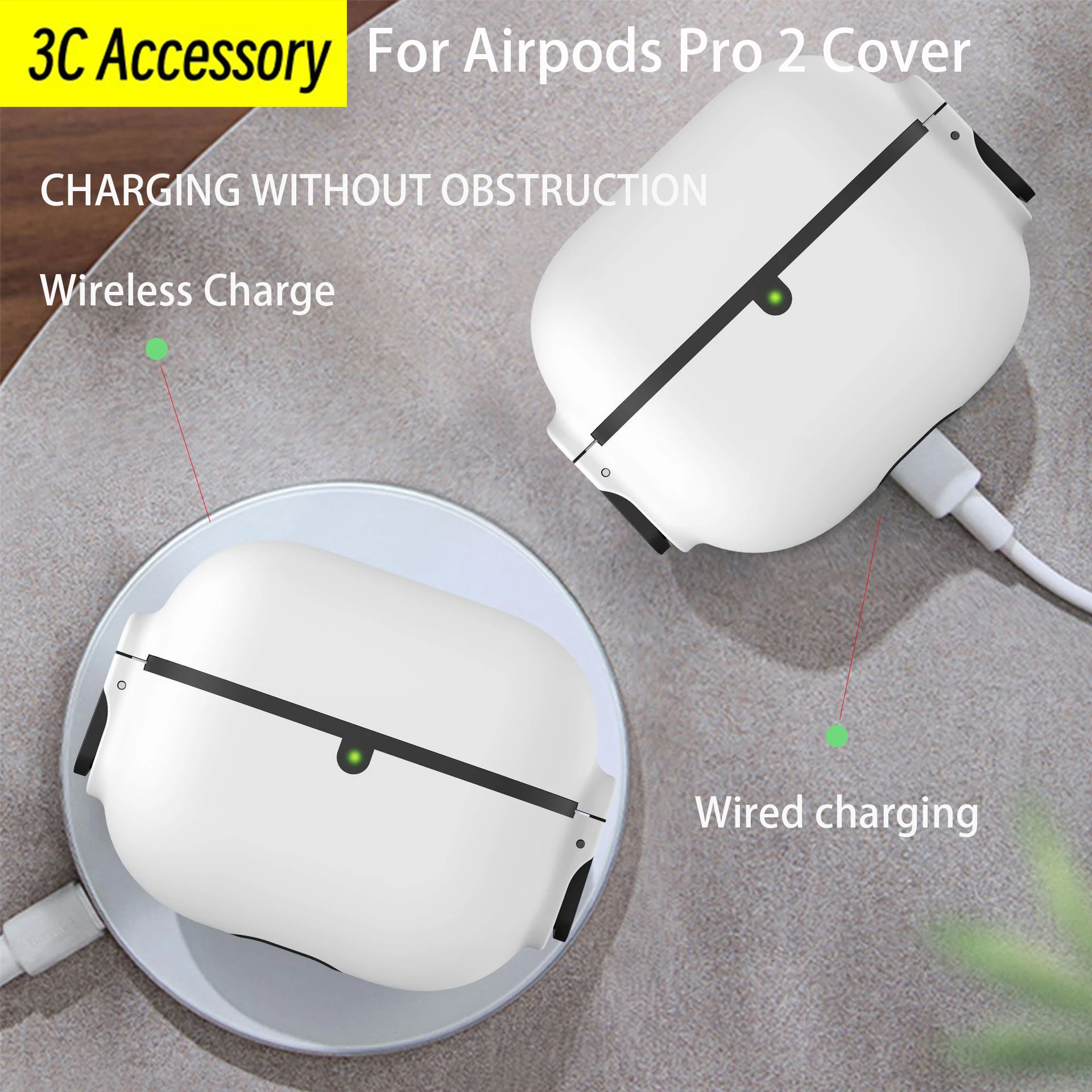 

New Machine Bilateral Switch Deisgn Cover For Airpods Pro 2 (2022) Safety Latch Design Thickened Anti Fall Protection Case Funda