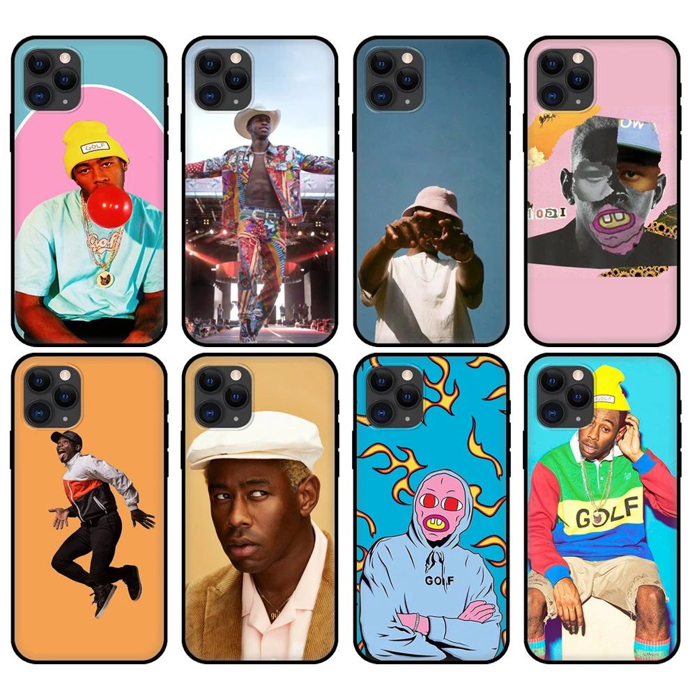 

Black tpu case for iphone 5 5s se 2020 6 6s 7 8 plus x 10 XR XS 11 12 mini pro MAX back cover creator Pop Rap Singer