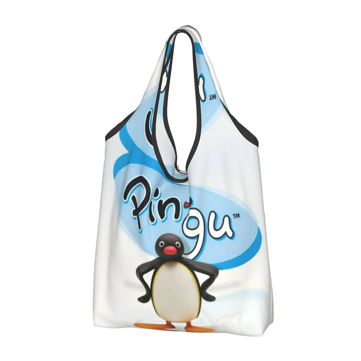 

Милые сумки для покупок Pingu в виде пингвина, модные сумки для покупок, сумки на плечо, вместительные портативные сумки с животными из Антарктики