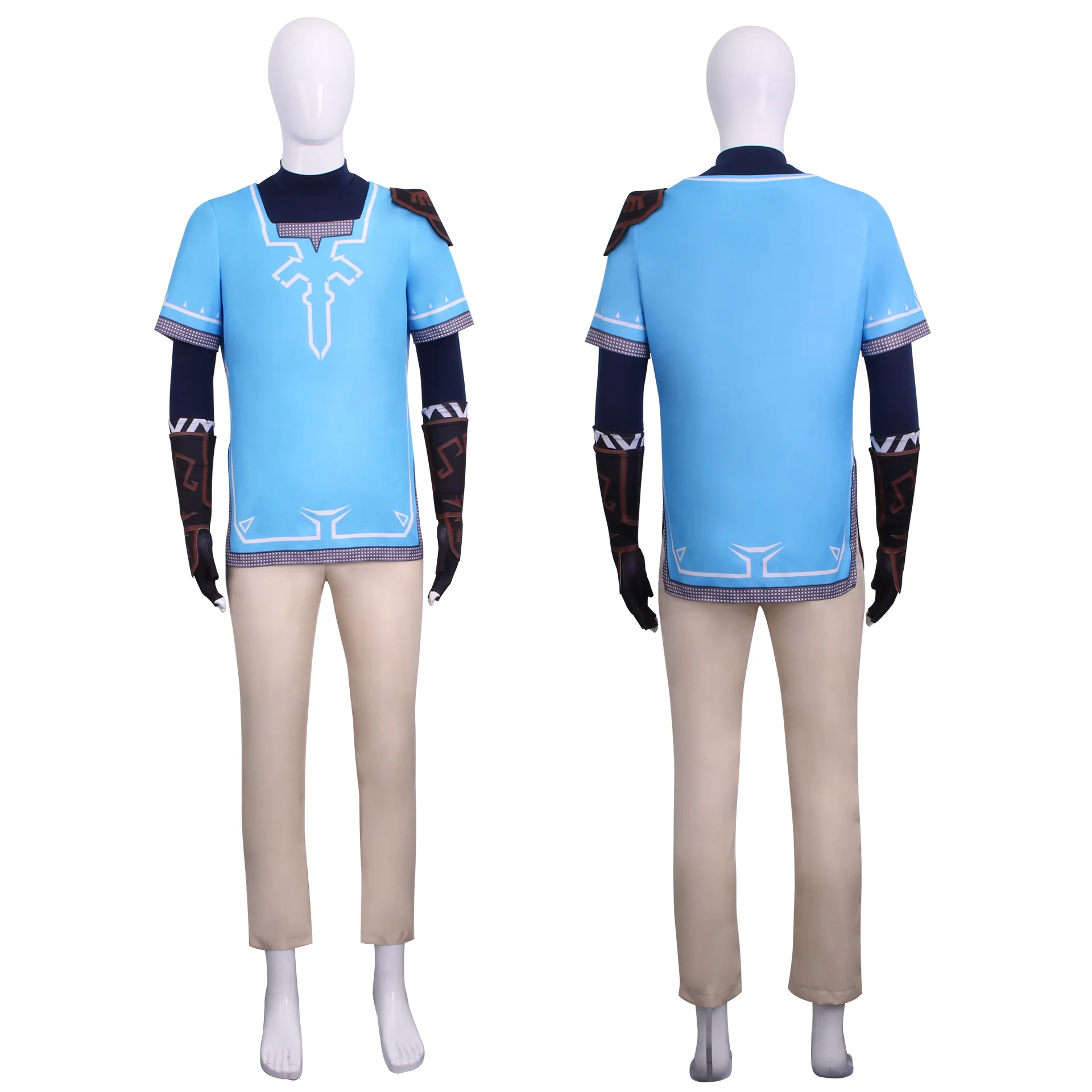 Игра Зельда Косплей Костюм дыхание дикой ссылки рубашка плащ Униформа