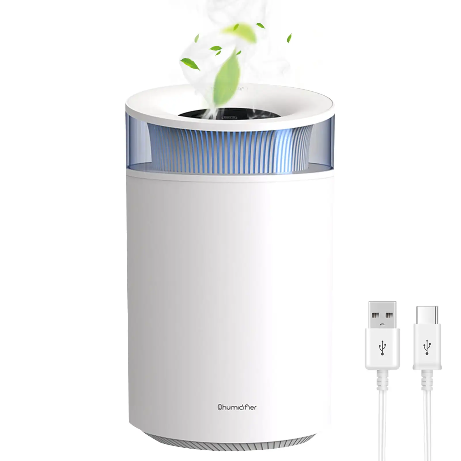 

3 in 1 2.5L Humidifier Essential Oil Diffuser 7 LED Color Changing Light, Double Spray Nozzel, Low-Noise, White