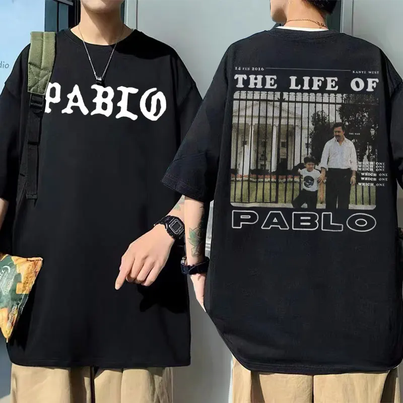 

Rapper Kanye West & Escobar Jeen Yuhs The Life of Pablo Inspired Album Cover Graphic Tshirt Summer Men Women Hip Hop Tee Shirt