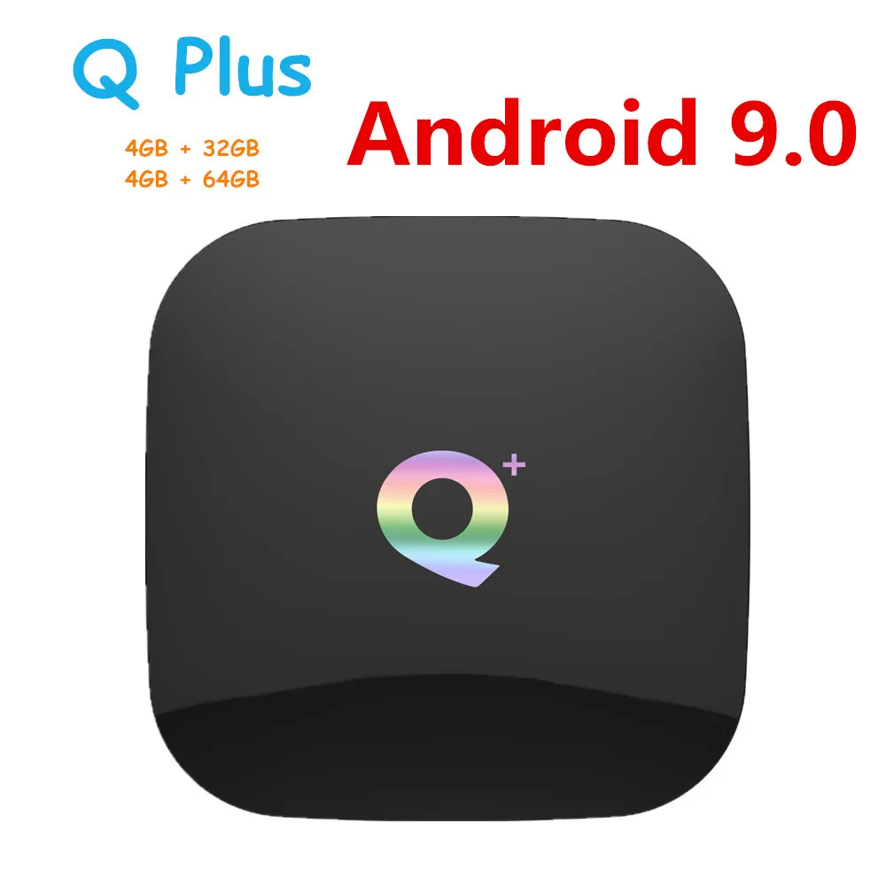 ТВ-приставка Q Plus Android 9 0 4 ядра + 32/64 ГБ USB3.0 6K 2 ГГц Wi-Fi |