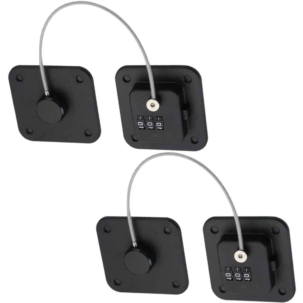 

2 Pcs Refridgerator Locks Refrigerator Combination Safety Cabinet Stainless Steel