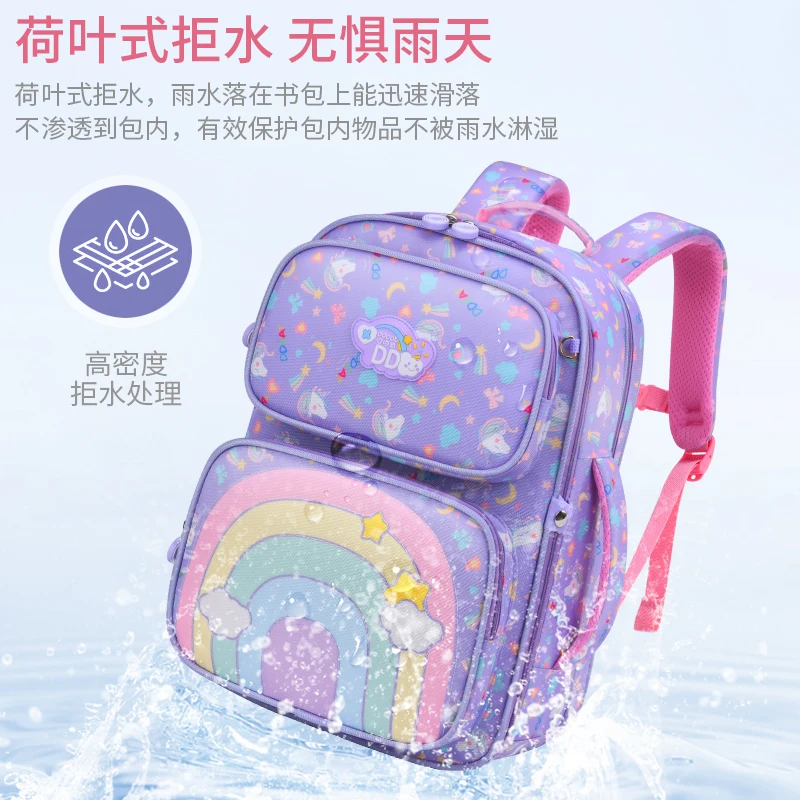 Cartoon Cute Schoolbag Reduce Burden Light Spinal Protection Primary School Backpack New Boys and Girls' School Bag for Children