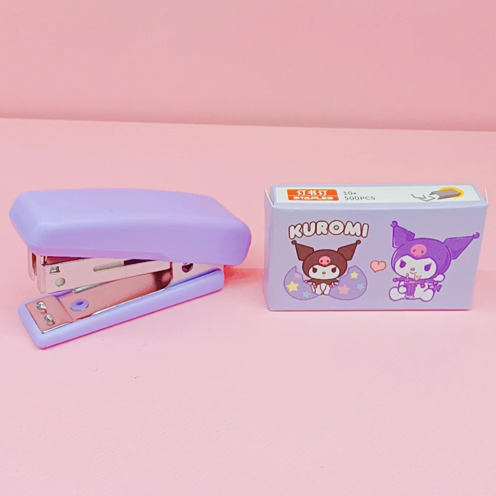 

Kawaii Sanrio Cinnamoroll Mini Stapler Set with Staples Binding Tools My Melody Anime Stationery School Office Binding Supplies