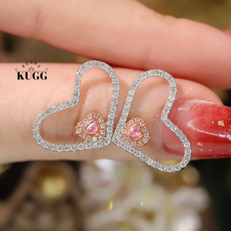 Женские серьги-гвоздики из 18-каратного белого золота с бриллиантами