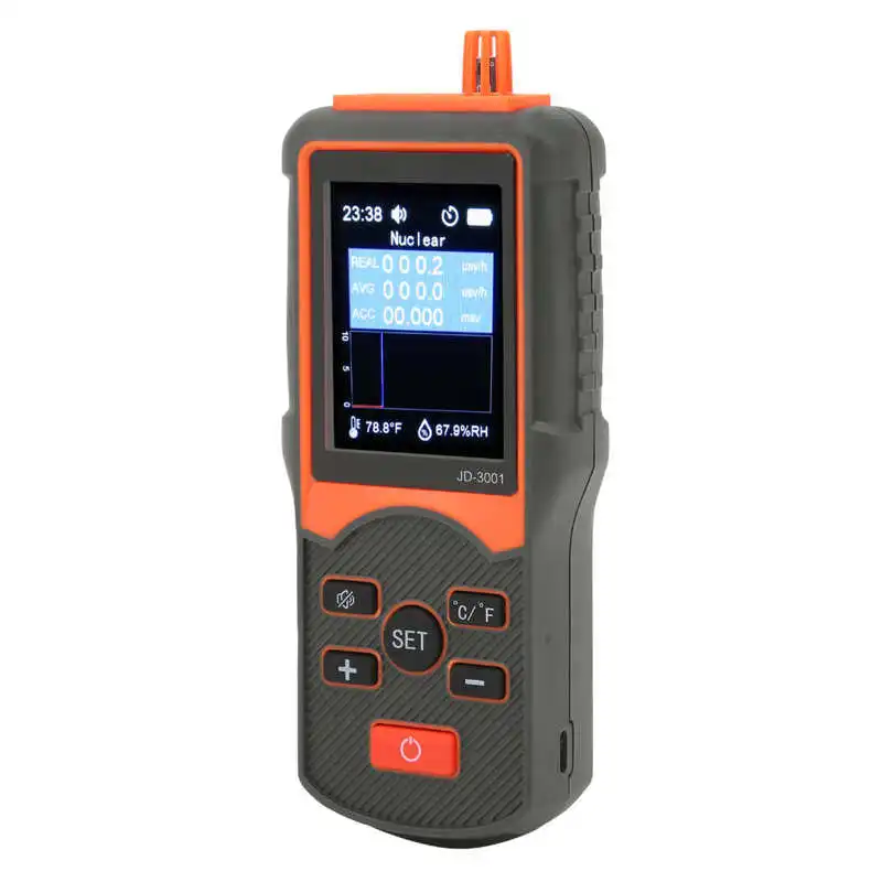 

Electromagnetic Radiation Detector JD‑3001 Geiger Counter Nuclear Radiation Detector Monitor Portable Dosimeter Threshold Alarm