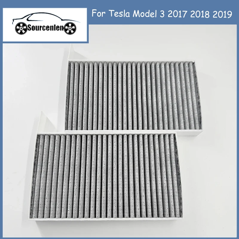 

2 шт. 1107681-00-Стандартная замена с активированным углем для Tesla Model 3 2017 2018 2019 Filte кондиционирования воздуха
