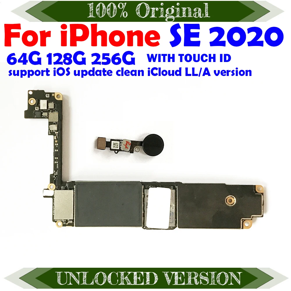 Материнская плата с системой 256 ГБ логическая 128 для iPhone SE 2020 Clean iCloud 64 Полная
