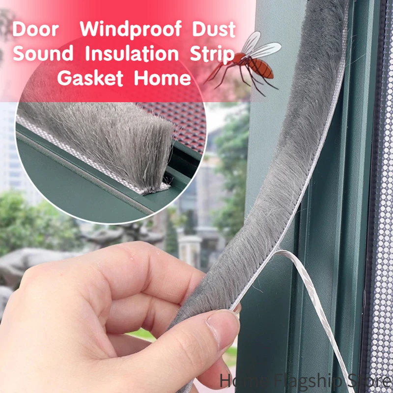 

10M Brush Strip Self Adhesive Door Window Sealing Strip Door Window Windproof Dust Sound Insulation Strip Gasket Home