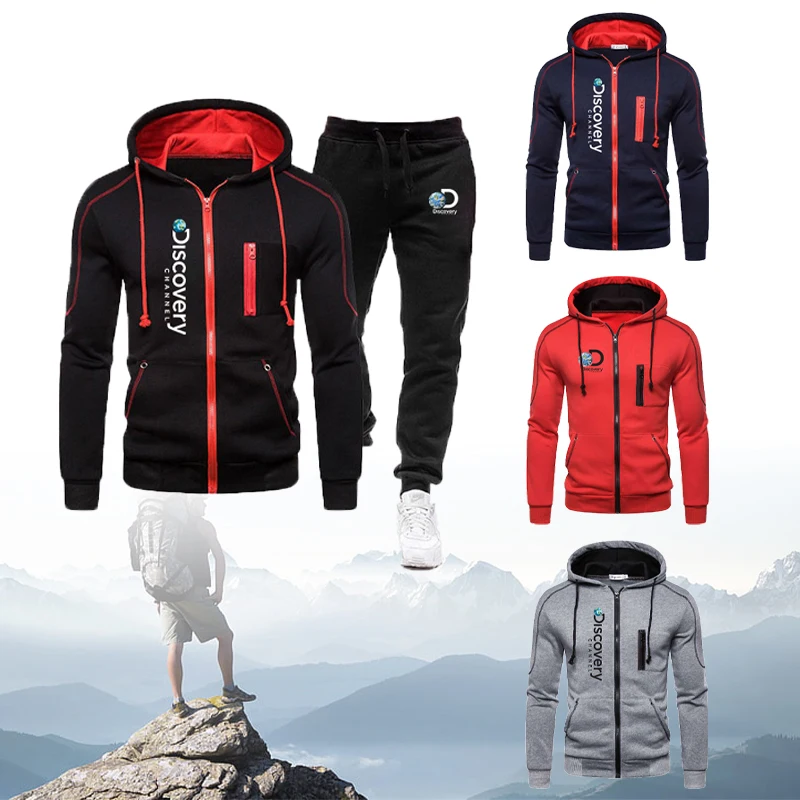 

Новинка, мужские роскошные худи и спортивные брюки с принтом, костюм для бега, мужская куртка, спортивные брюки, брендовая одежда для фитнеса