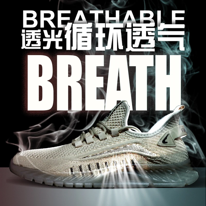 

2023 New Fashion Spring Summer Sneakers Mesh men's Shoes Lace Up Black Casual Shoe Breathable