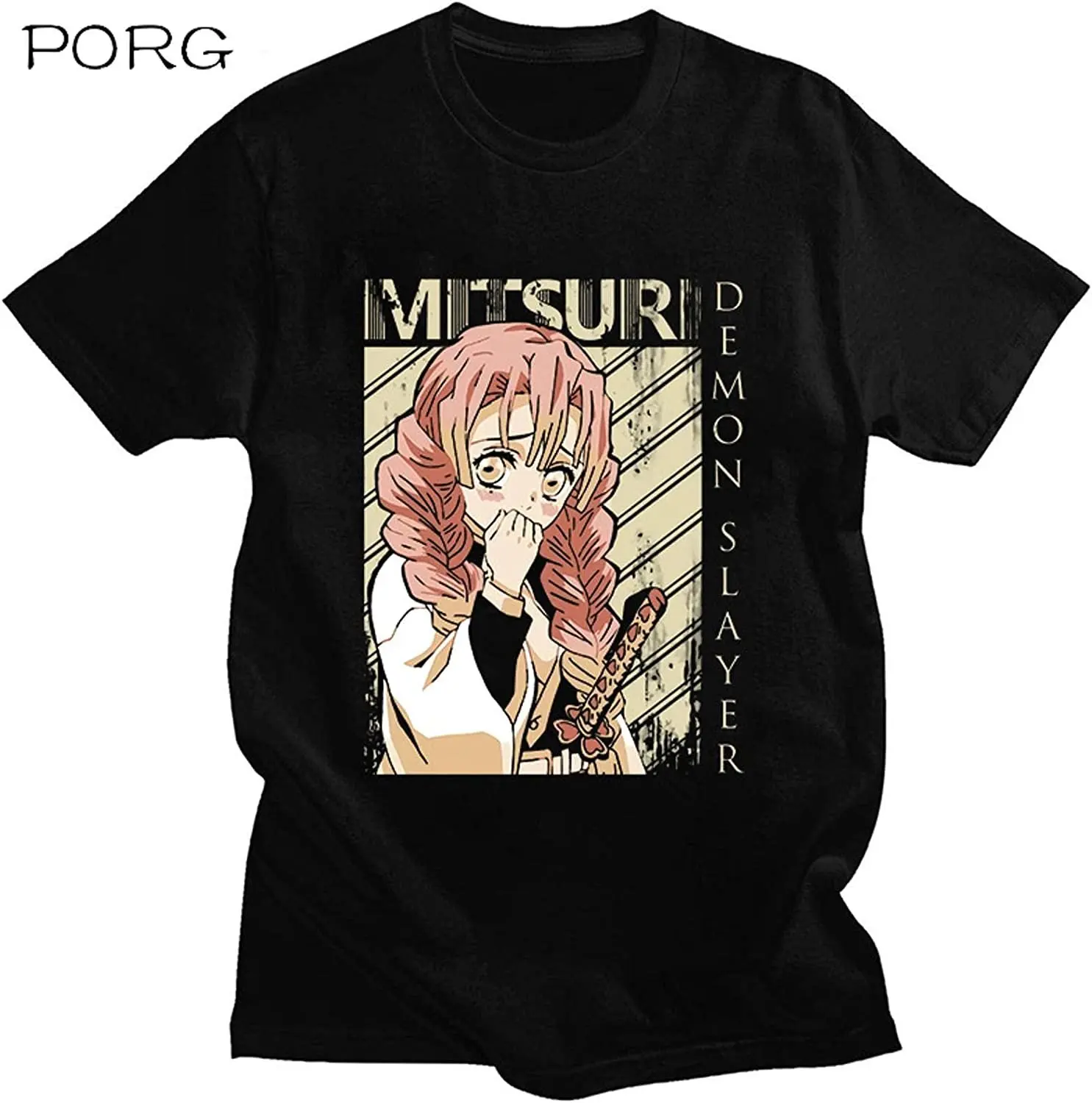 

Men Women T-Shirt Kimetsu No Yaiba Kanroji Mitsuri Ulzzang Fashion T-Shirts Vintage Summer O-Neck Casual Tops Tee Dropshipping