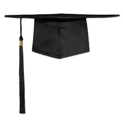 Академическая шапка градуированная черная докторская Кепка с кисточками на