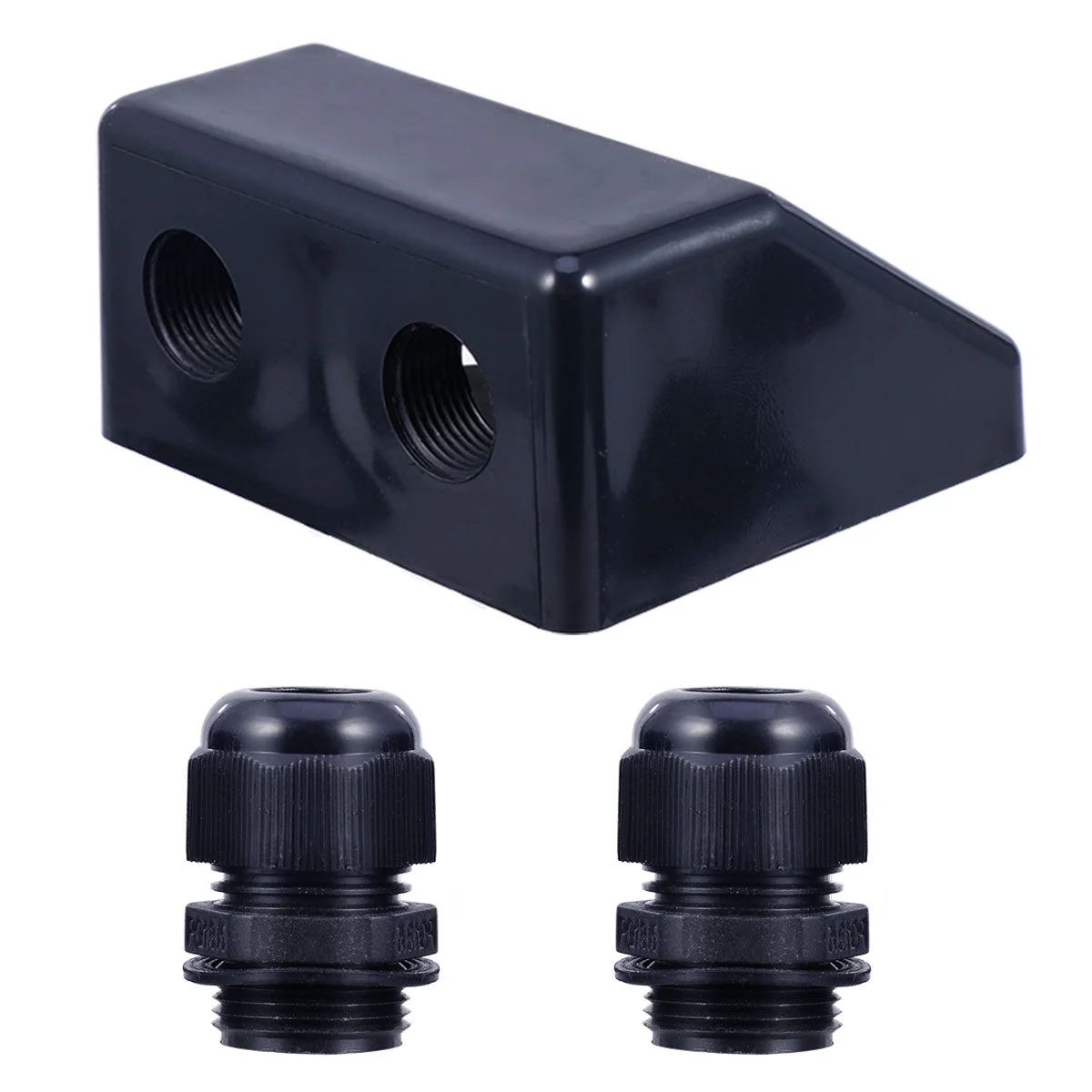 

5Pcs ABS Plastic Solar Panel Holder for RV and Yacht Solar Panel Junction Box Solar System Terminal Box (Black)