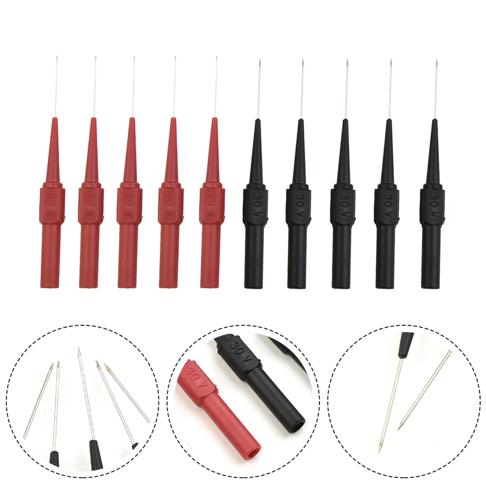 

10pcs Digital Multimeter Probe Measuring Device Clamp Copper Test Lead Digital Multimeter Test Equipment 1A/30V Test Probes Plug