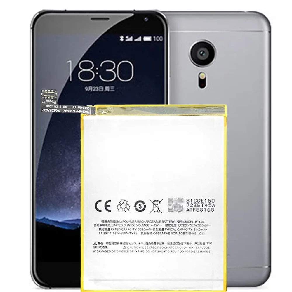 100% оригинальная сменная батарея высокого качества для мобильного телефона Meizu Pro