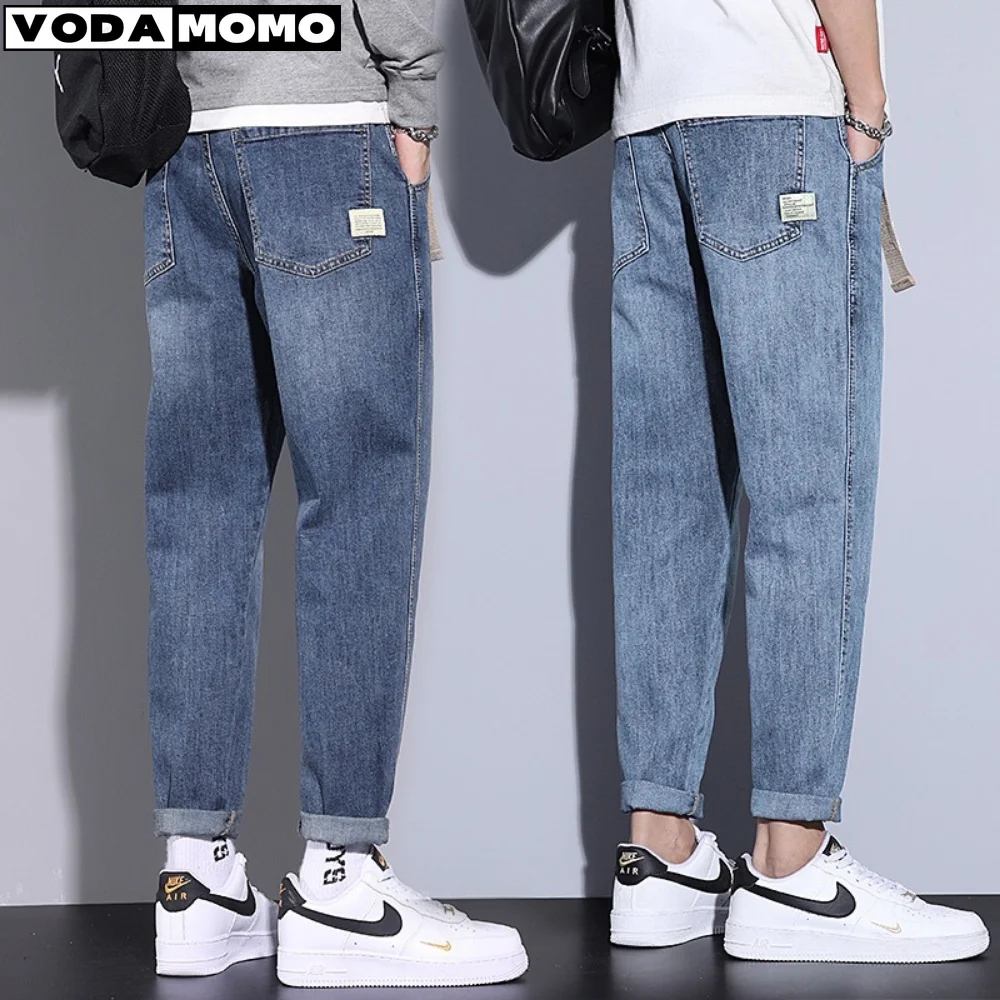 

Модные мужские джинсы, джинсы, мужские повседневные брюки, удобные хлопковые повседневные джинсы, большие свободные мужские джинсы, мужские брюки