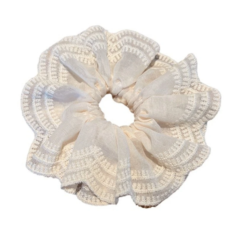 Темпераментная эластичная веревка для волос с кружевной отделкой резинка