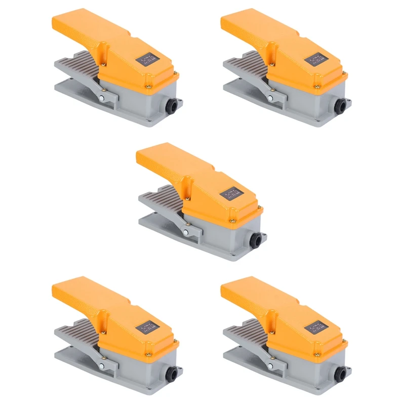 

5-кратный ножной выключатель LT4, алюминиевый фотомагнитный Педальный переключатель для управления механическим инструментом, серебристый ...