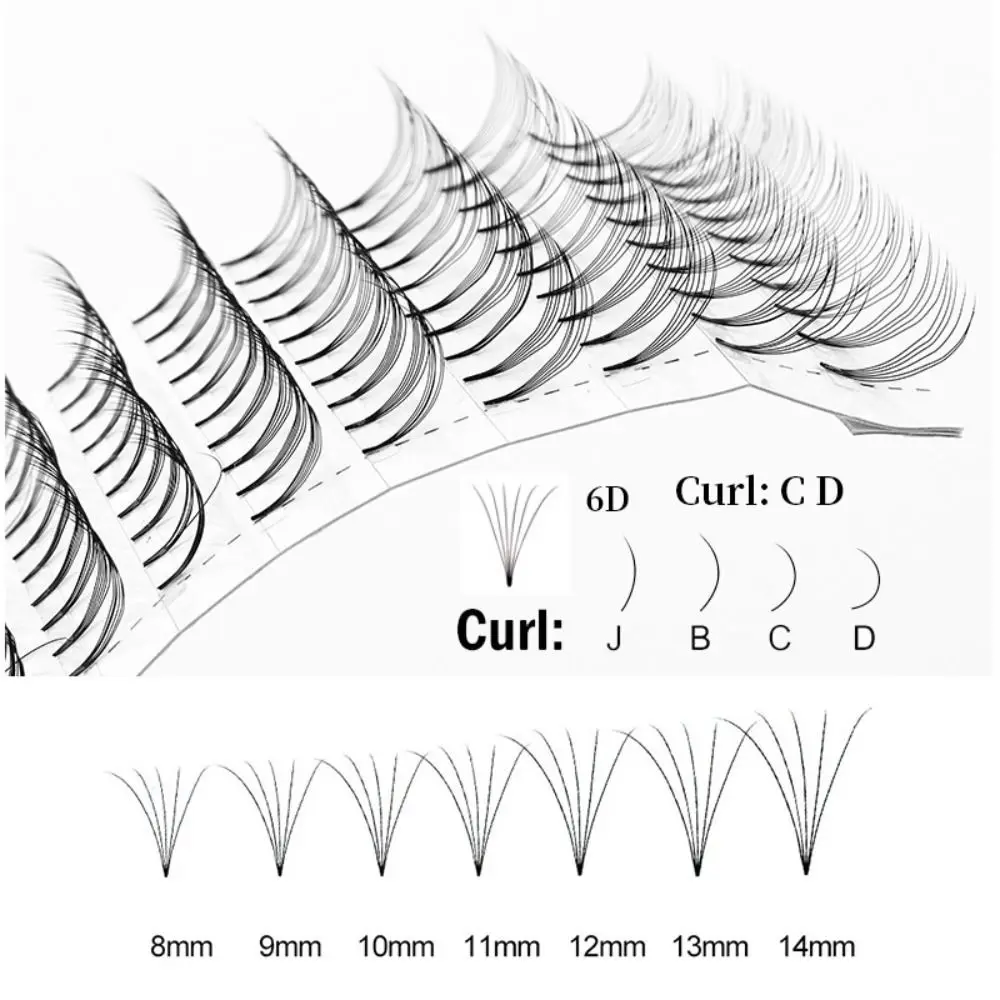 

120 Clusters Eye Extension Mink Lash Soft C/D Curl Russian Volume Individual Lashes 6D Natural