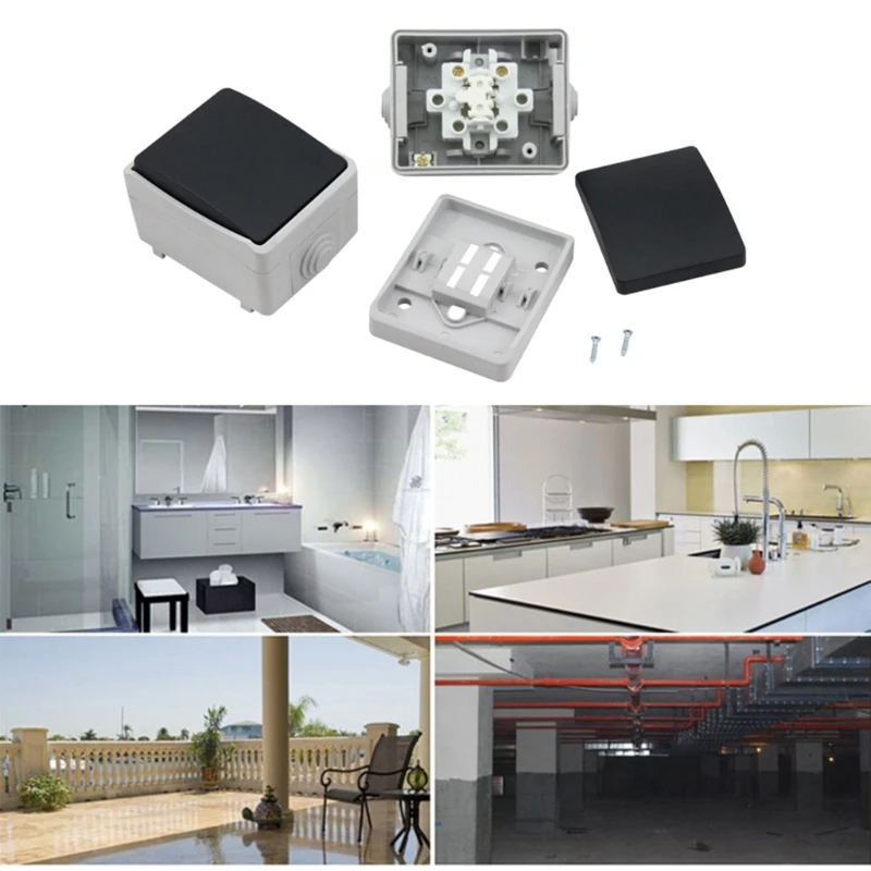 

10A Outdoor Wall Weatherproof Plastic Switches Box Single Weatherproof Switches Drop Shipping