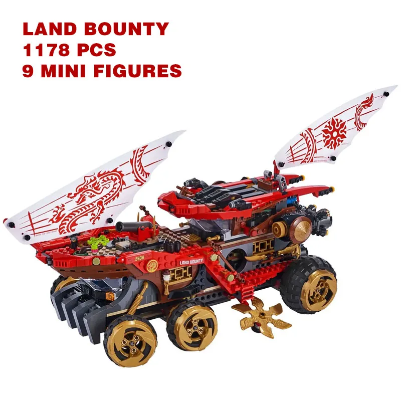 

Ninja Movie Series Land Bounty Armored Tire Car Building Blocks Bricks Children Christmas Birthday Toy Gift Compatible 70677