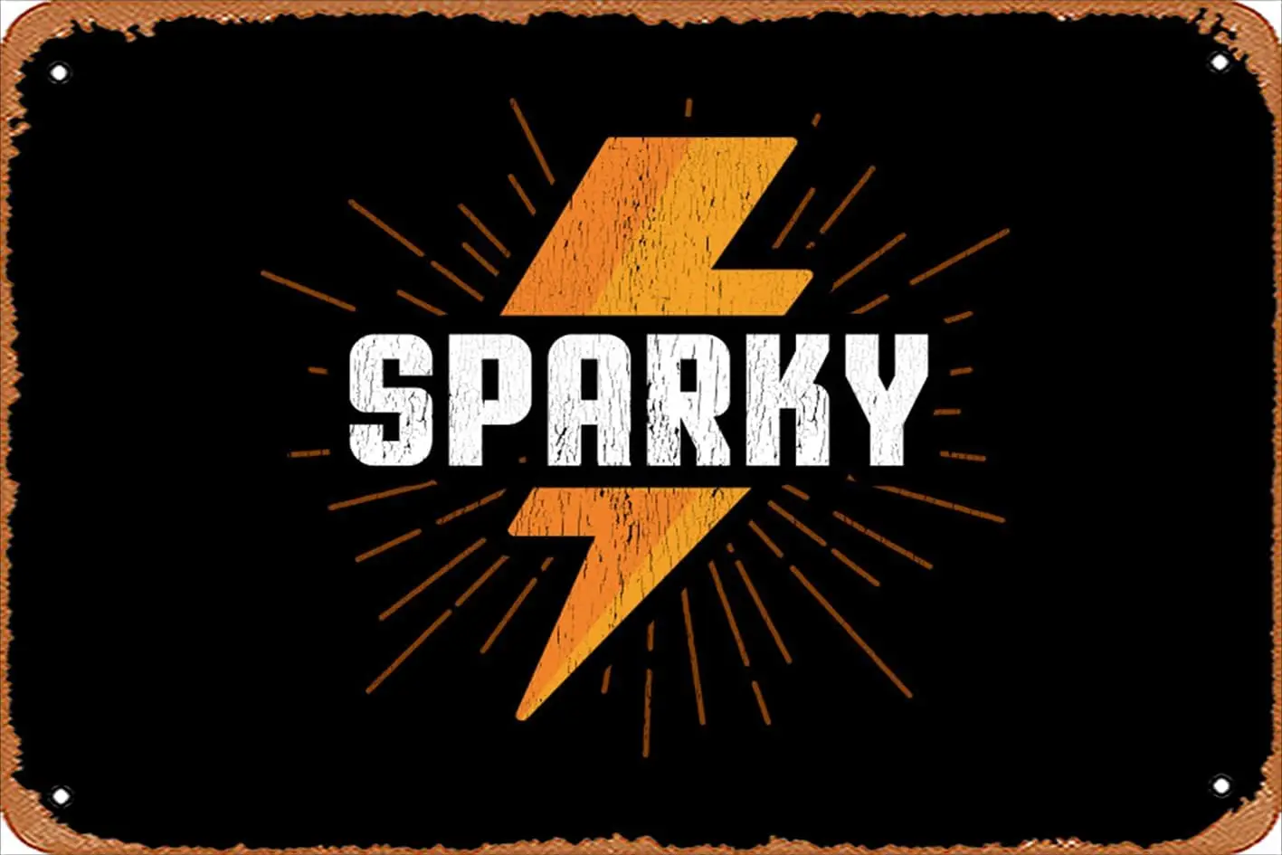 Zuhhgii Ретро Оловянная Вывеска Sparky Винтаж Забавная Новинка Металлические Вывески
