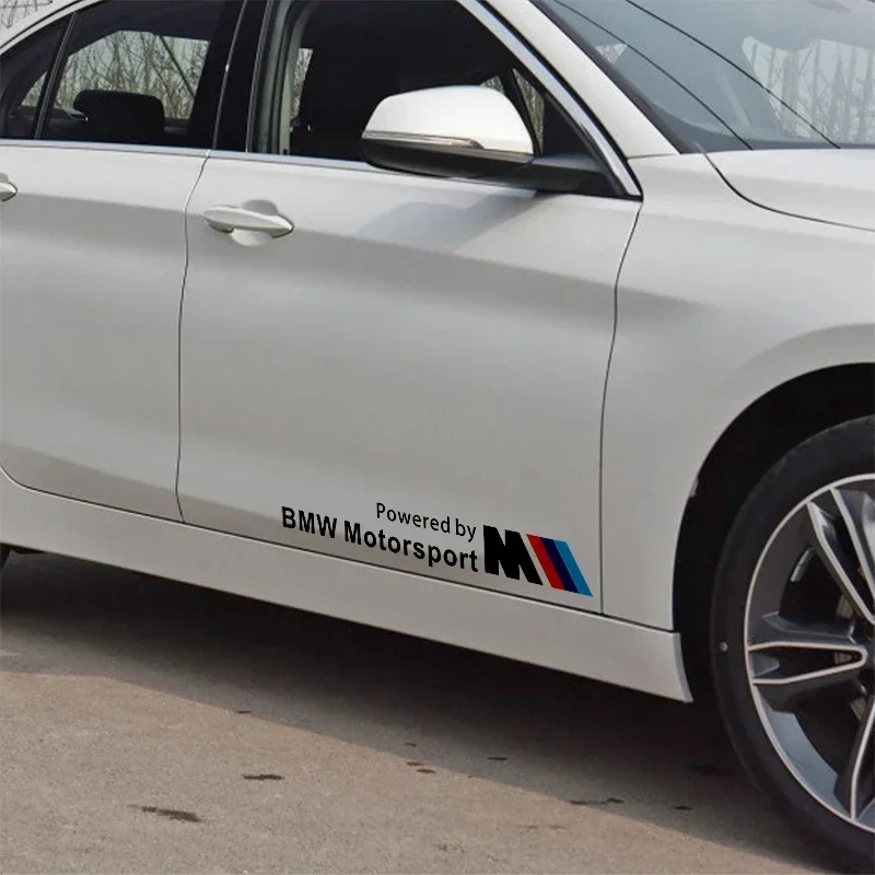 2 шт. наклейка M Motorsport светоотражающая на боковую дверь автомобиля для BMW X1 X3 X5 X6 M3 M5