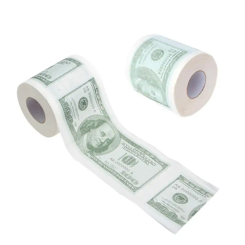 1 Roll Home Supplies Wood Pulp One Hundred Dollars Printed Rolling Paper Funny Toilet Paper Humor Toilet Paper Novelty Gift