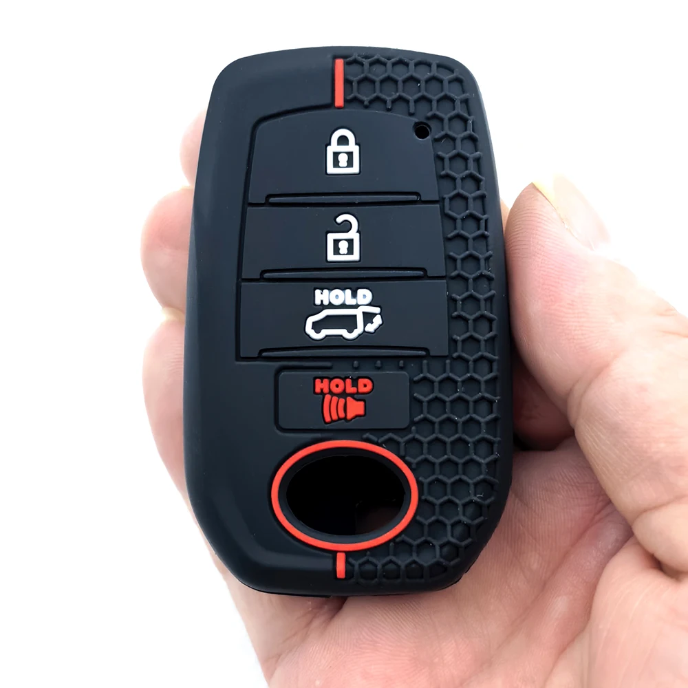 

Для Toyota Tacoma Fortuner Corolla Venza Grand Highlander RAV4 XSE Prime Land Cruiser Hilux силиконовый чехол для ключей от автомобиля брелок