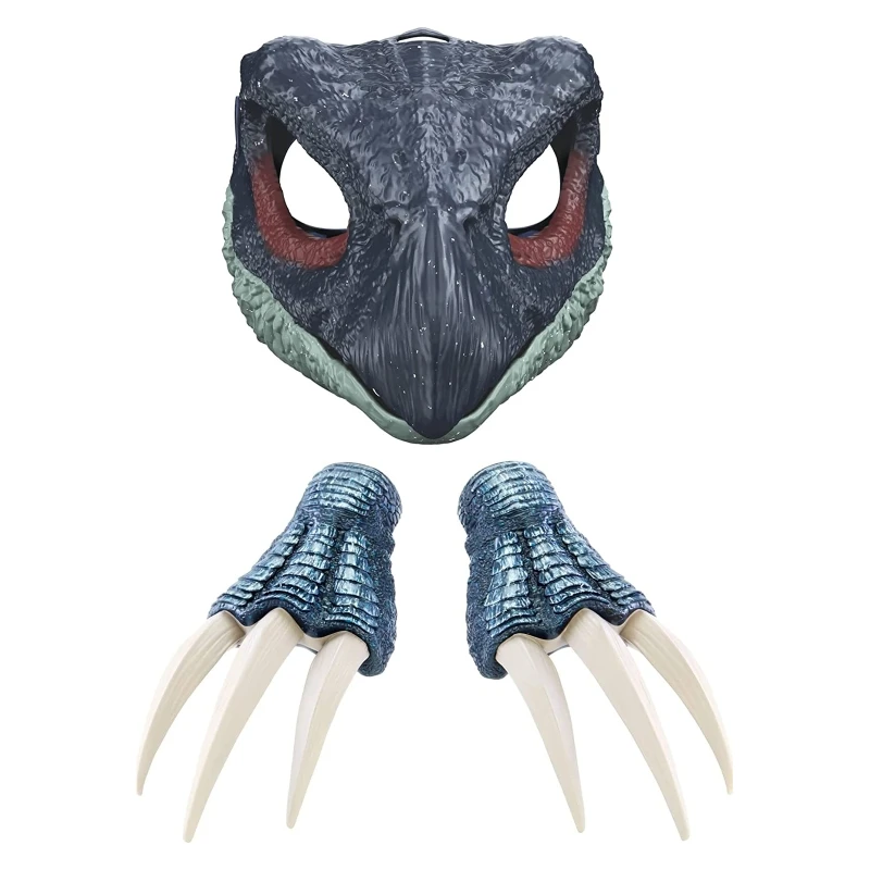 

Jurassic Therizinosaurus Dinosaur Mask with Opening Jaw 10-in Claws Realistic Texture Nose & Eyes Opening Secure Strap