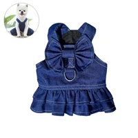 denim dog coat funny small dog dresses harness french bulldog jeans kitty pet cat accessories ropa para perros gatos mascotas