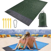 2x2 1m waterproof pocket beach blanket folding camping mat mattress portable lightweight mat outdoor picnic mat sand beach mat