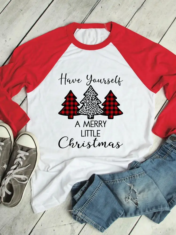 

Женская футболка в клетку, с рукавом реглан