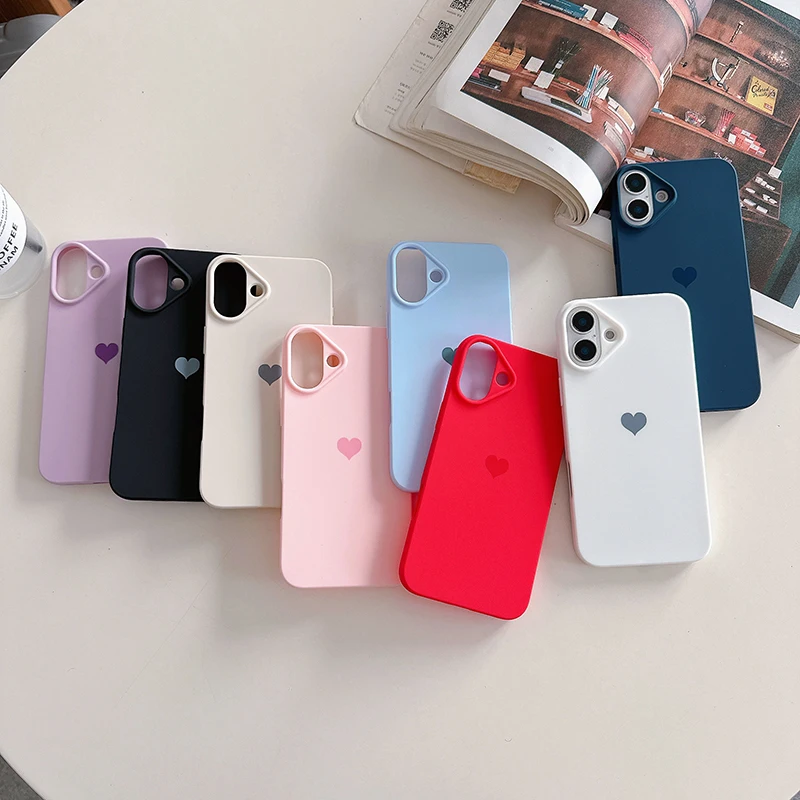 Мягкий силиконовый чехол Love Candy Color для iPhone 16 15 14 плюс 13 12 Mini 11 Pro Max ультратонкая