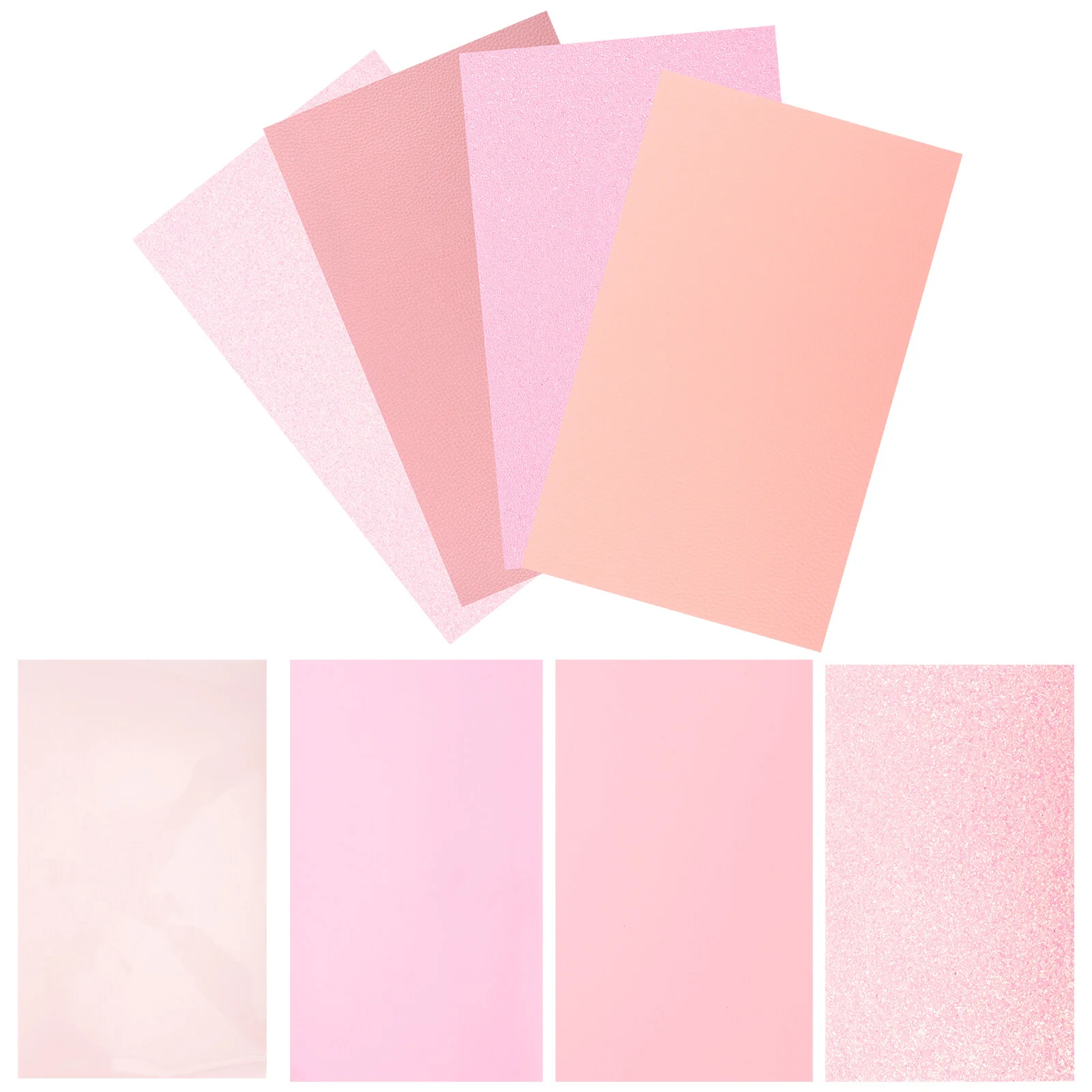 

8 Sheets Simple Earrings Material Leathers Jewelry Making Multipurpose Fabrics Patches Pink Themed