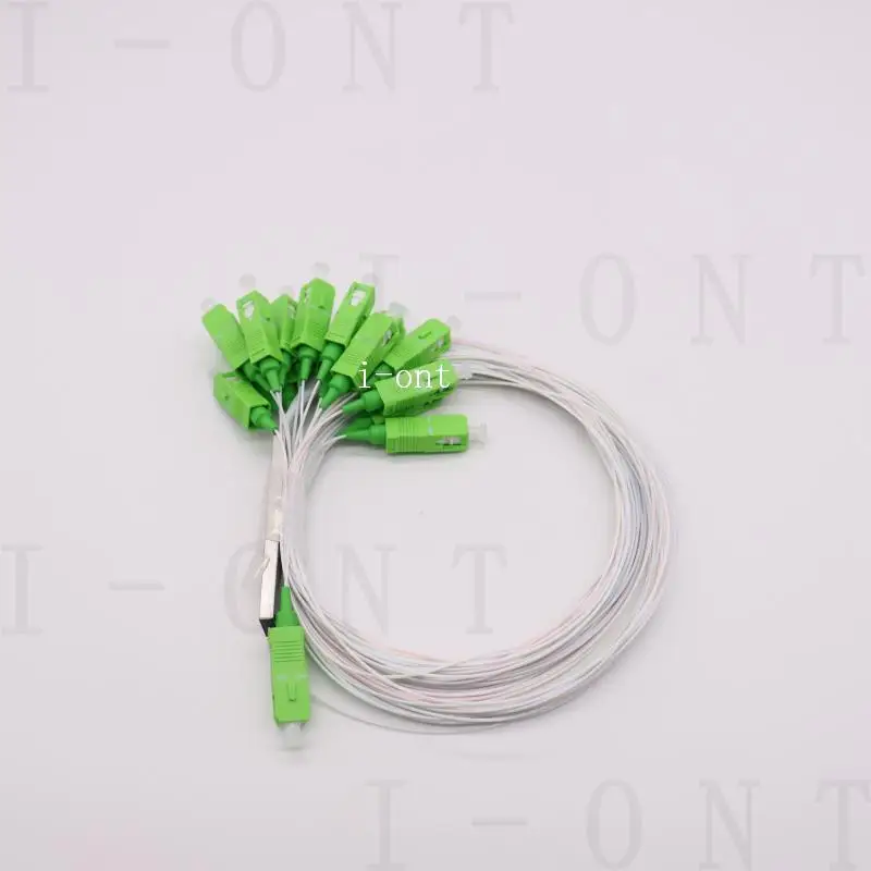 Free shipping 10 PCS/Lot 1X16 PLC Fiber Optic Splitter Color SC/APC SM 0.9mm G657A1 PVC 1m FTTH Fiber Optic Splitter Unequal
