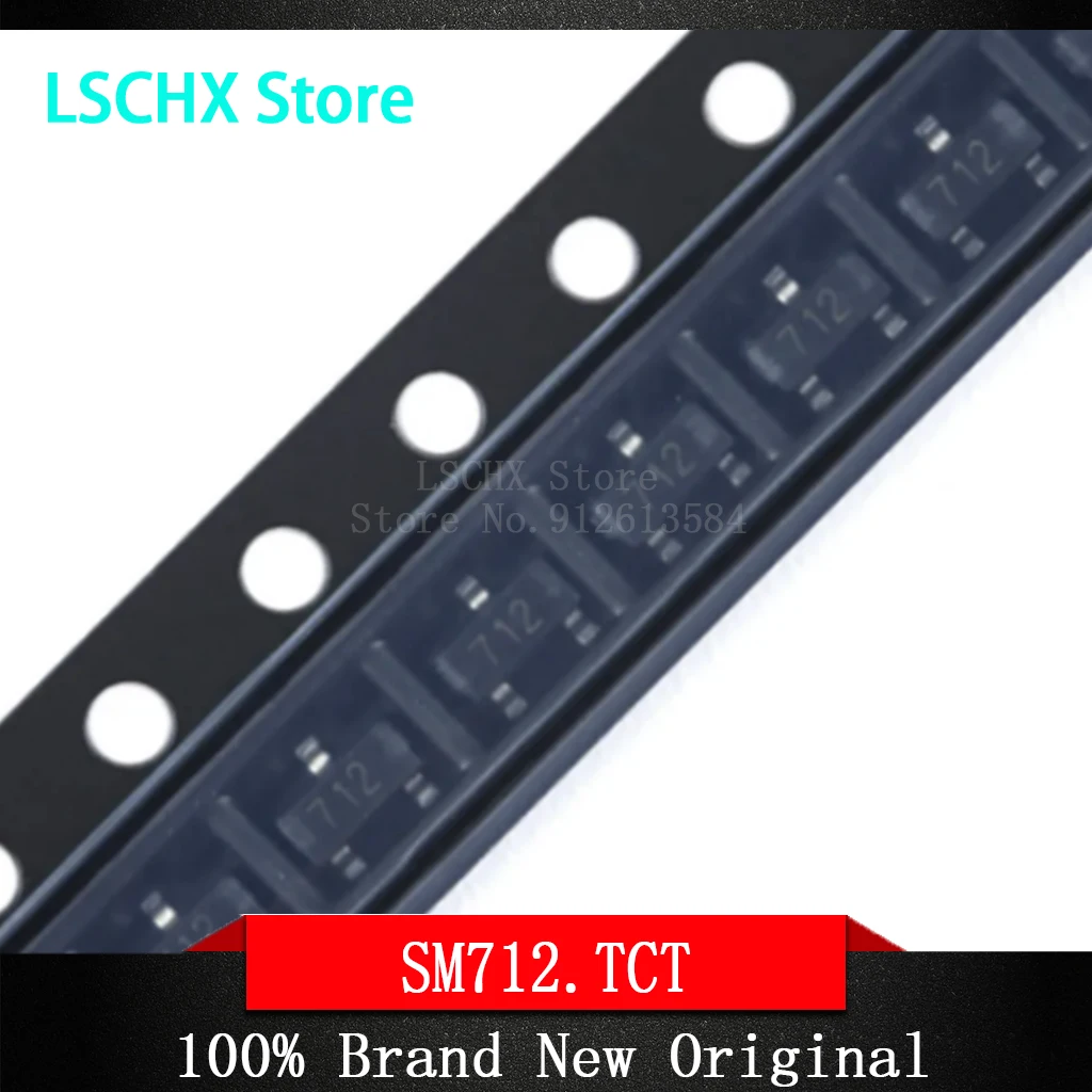 1000 шт. SM712.TCT SM712 TCT 712 SOT-23 RS-485 Новый и оригинальный
