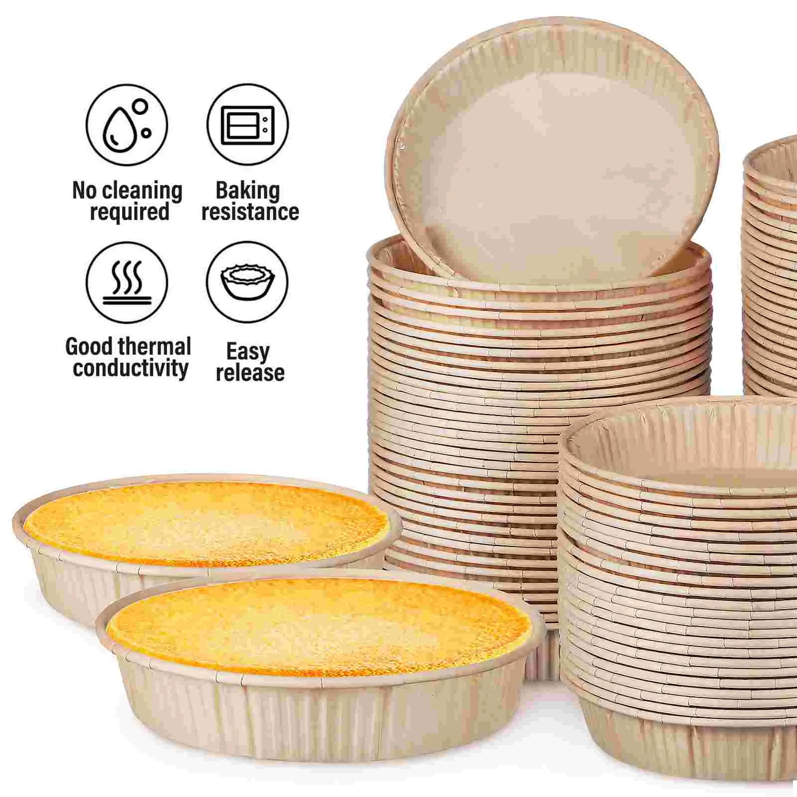 100 шт. бумажная форма для выпечки пирога торта трафареты печенья сковорода