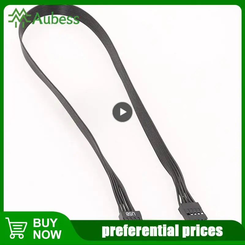 

Tinned Copper All Black Cable+ Not Easy To Damage Pvc Insulation Motherboard Usb Extension Cable Repeatable Pluggable Long Life