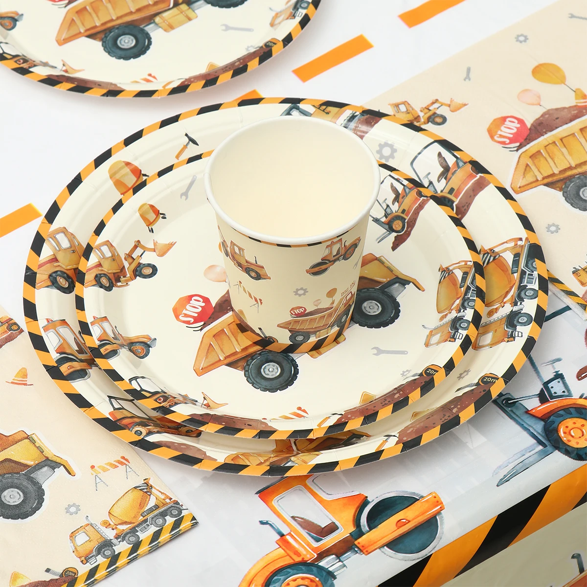 Тема строительства одноразовая посуда украшение на день рождения детский душ