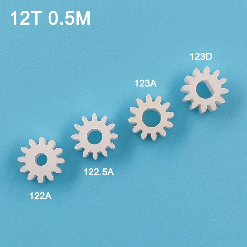 Фото Шестерня с 12 зубьями, 0.5M, OD7мм, 12T, из POM-пластика, 122A, 123A, 122.5A, 123AD, для моделей самолетов, запчасти, шестерни №1