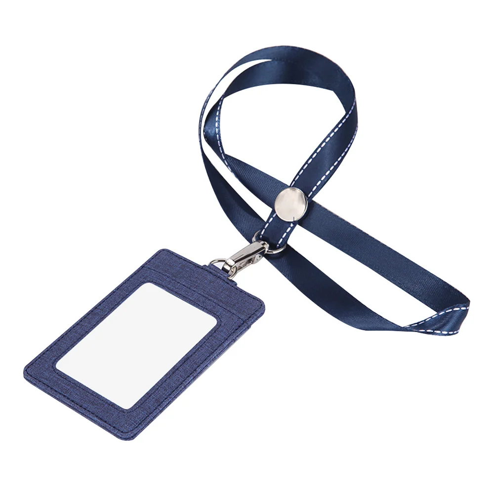 

2Pcs Vertical ID Badge Holder Cards Holder with Lanyard for Students Workers