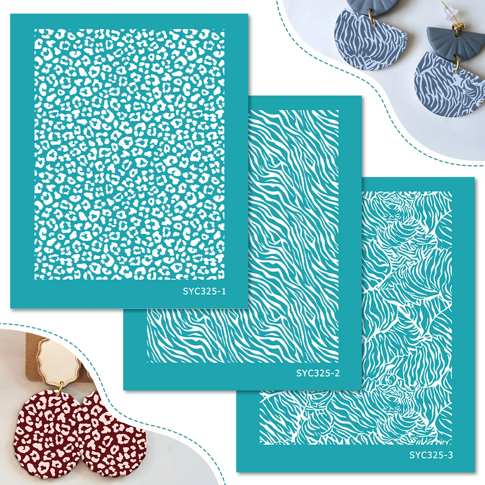 Трафареты для шелкографии животные 3 шт. трафареты животные