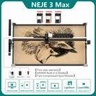 Лазерный резак NEJE 3 Max с ЧПУ, гравер для резки металла и дерева, из нержавеющей стали, Гравировальный инструмент с двумя лучами, с модулем сжатых пятен