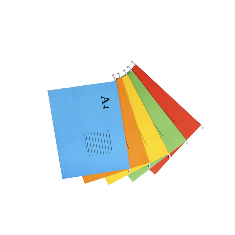 

5 шт. подвесные папки для файлов, портативный органайзер для файлов размера A4, цветной держатель для документов для офиса, настольных документов (разные цвета)