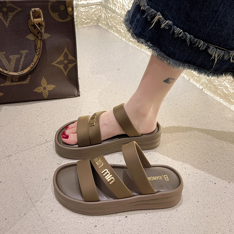 

New Women Summer Beach Sandals Ladies Fashion Soft Sole Slides Classic Outdoor Flat Bottom Slippers Holiday Casual Women's Shoes