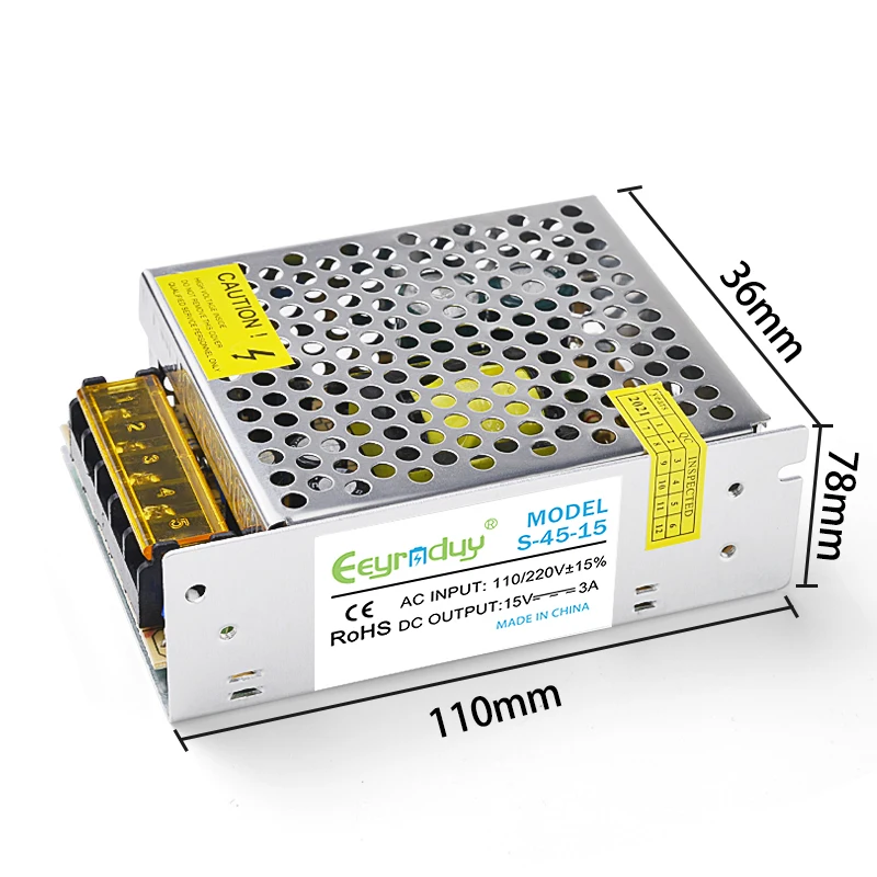 Блок питания SMPSV 220VAC-DC 15 в 3A 5A 10A 20A 30A 35W 75W 150W 300W 450W импульсный источник питания SMPS